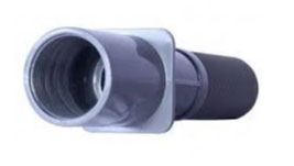 Innløp for termobasseng, doble pakninger, d50 limtilkobling, ABS